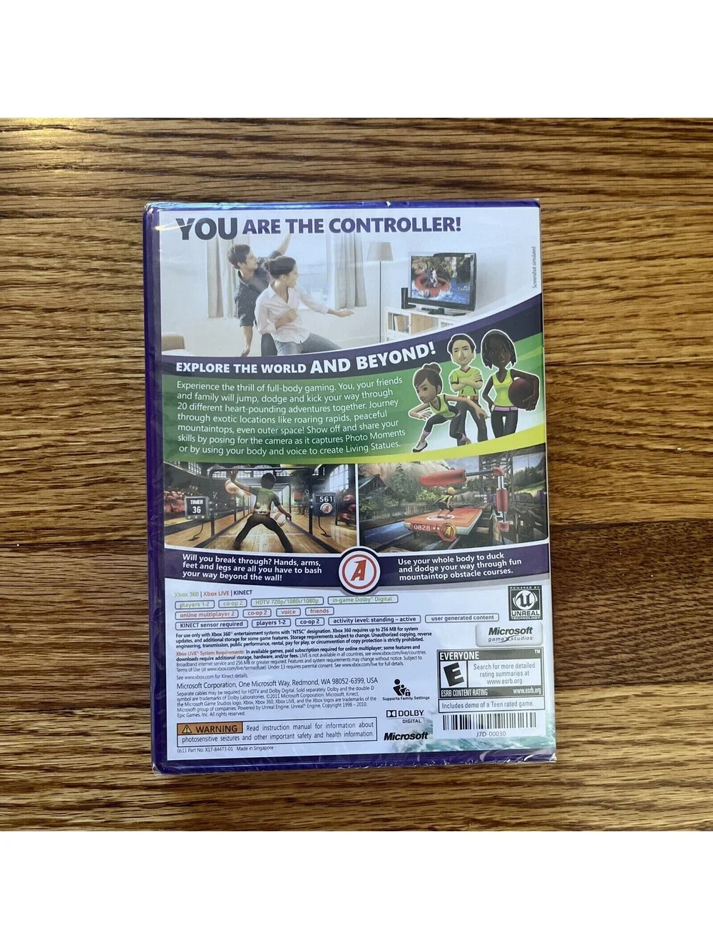 Kinect Adventures! (Xbox 360 & Xbox One Compatible) - New! FACTORY SEALED!